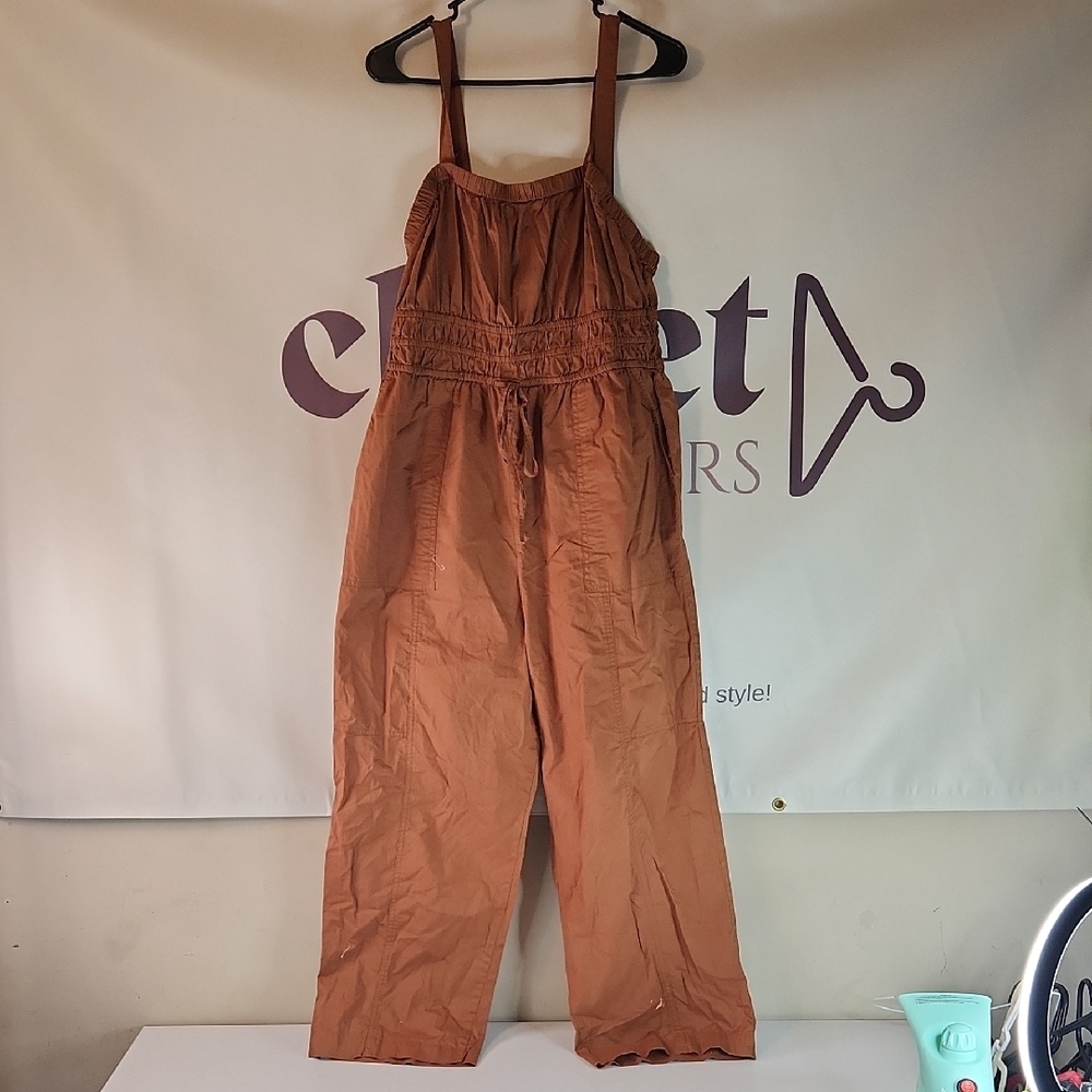 Women’s Rust Brown Wide-Leg Jumpsuit